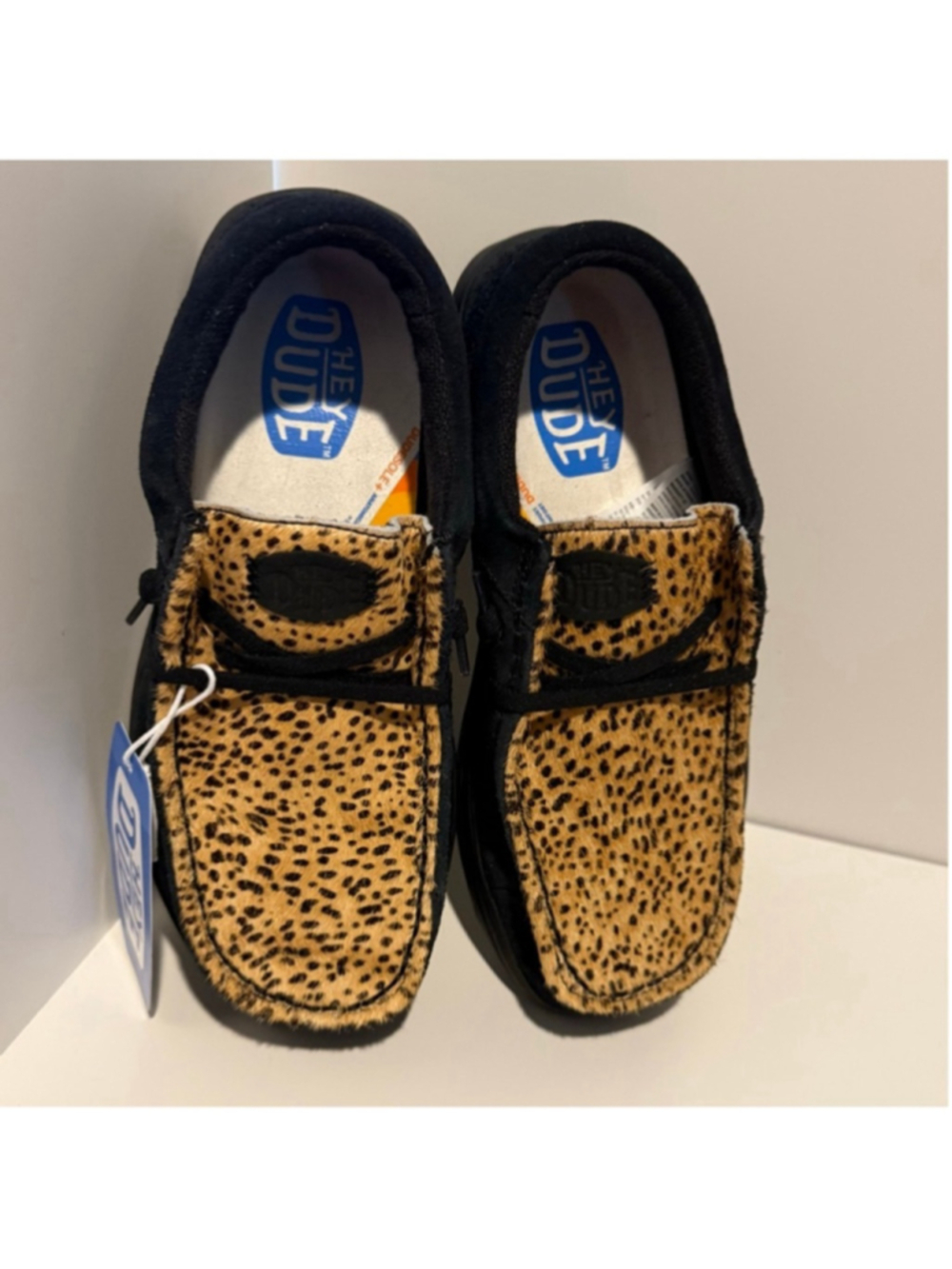 NEW Hey Dude Wendy Comfy Luxe Leopard Calf Hair Slip-On Shoes W7 EU 38 NWT - Picture 5 of 11